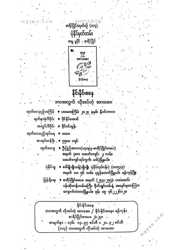 နိုင်းနိုင်းစနေ - ဘဝအတွက်လိုအပ်တဲ့အားဆေး
