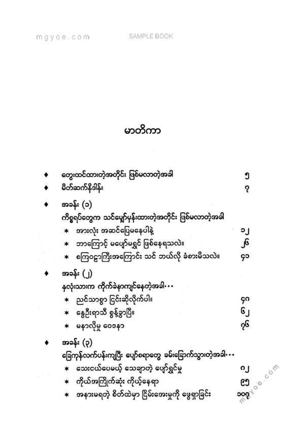 လင်းသစ် - တွေးထင်ထားတဲ့အတိုင်းဖြစ်မလာတဲ့အခါ