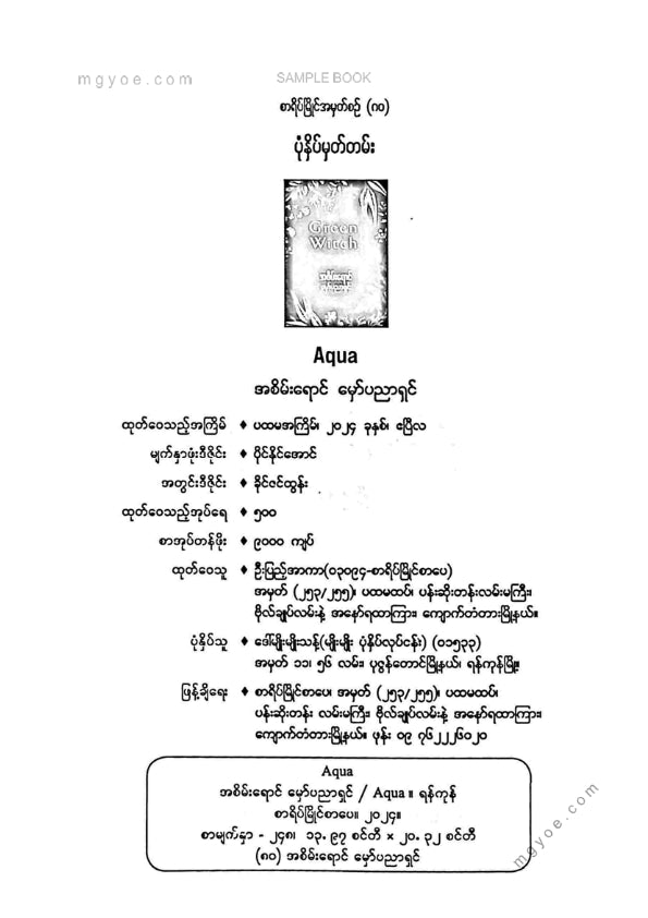 Aqua - အစိမ်းရောင်မှော်ပညာရှင်
