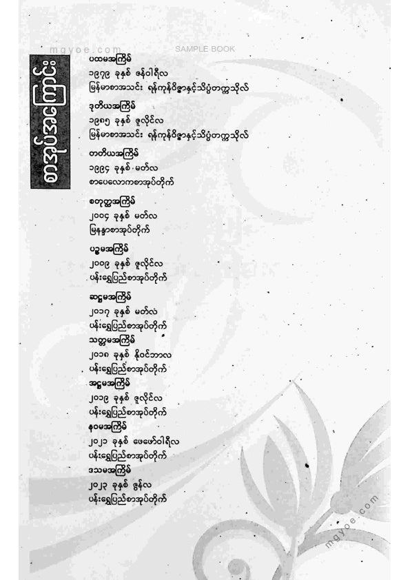 မောင်ခင်မင်(ဓနုဖြူ) - စကားပြေသဘောတရားစကားပြေအတတ်ပညာ