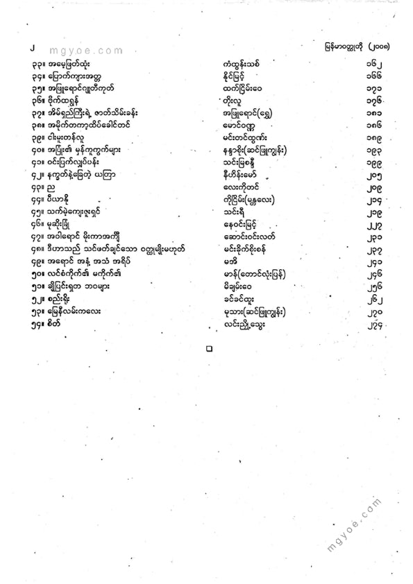 ကလောင်စုံ - မြန်မာဝထ္ထုတို ၂၀၀၈