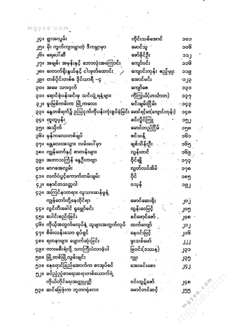ကလောင်စုံ - မြန်မာအက်ဆေး ၁၀၁