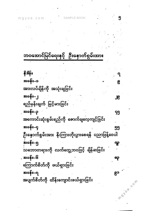မြတ်ဌေးမောင် - ဘဝအောင်မြင်ရေးဦးနှောက်စွမ်းအား