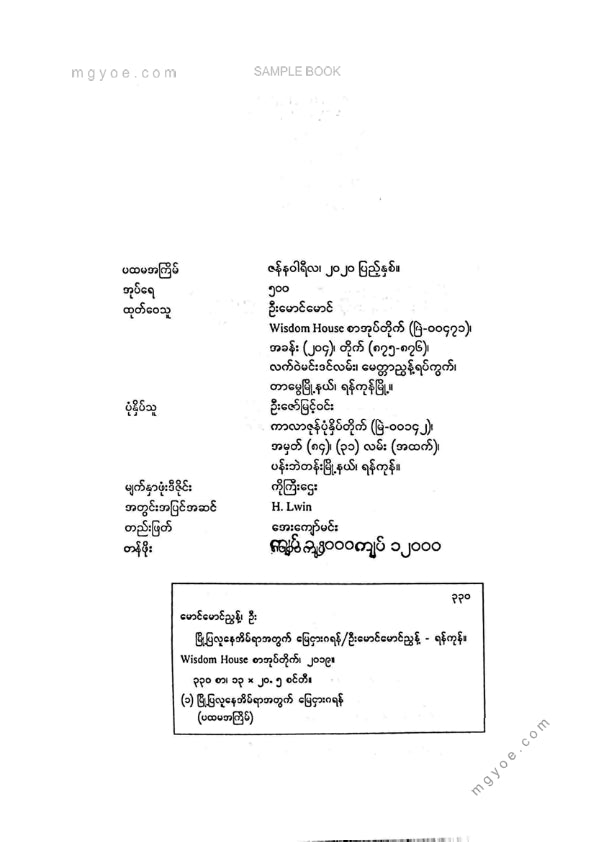 ဦးမောင်မောင်ညွန့် - မြို့ပြလူနေအိမ်ယာအတွက်မြေငှားဂရမ်
